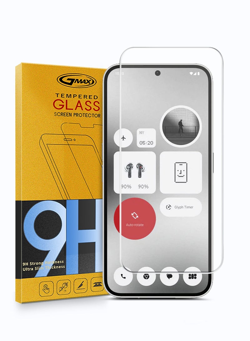 جيماكس Nothing Phone 2a 5G 2024 / Nothing Phone (2a) Plus 5G 2024 Premium Series Curved Edges 9H 2.5D واقي شاشة من الزجاج المقسى - شفاف - Image 1