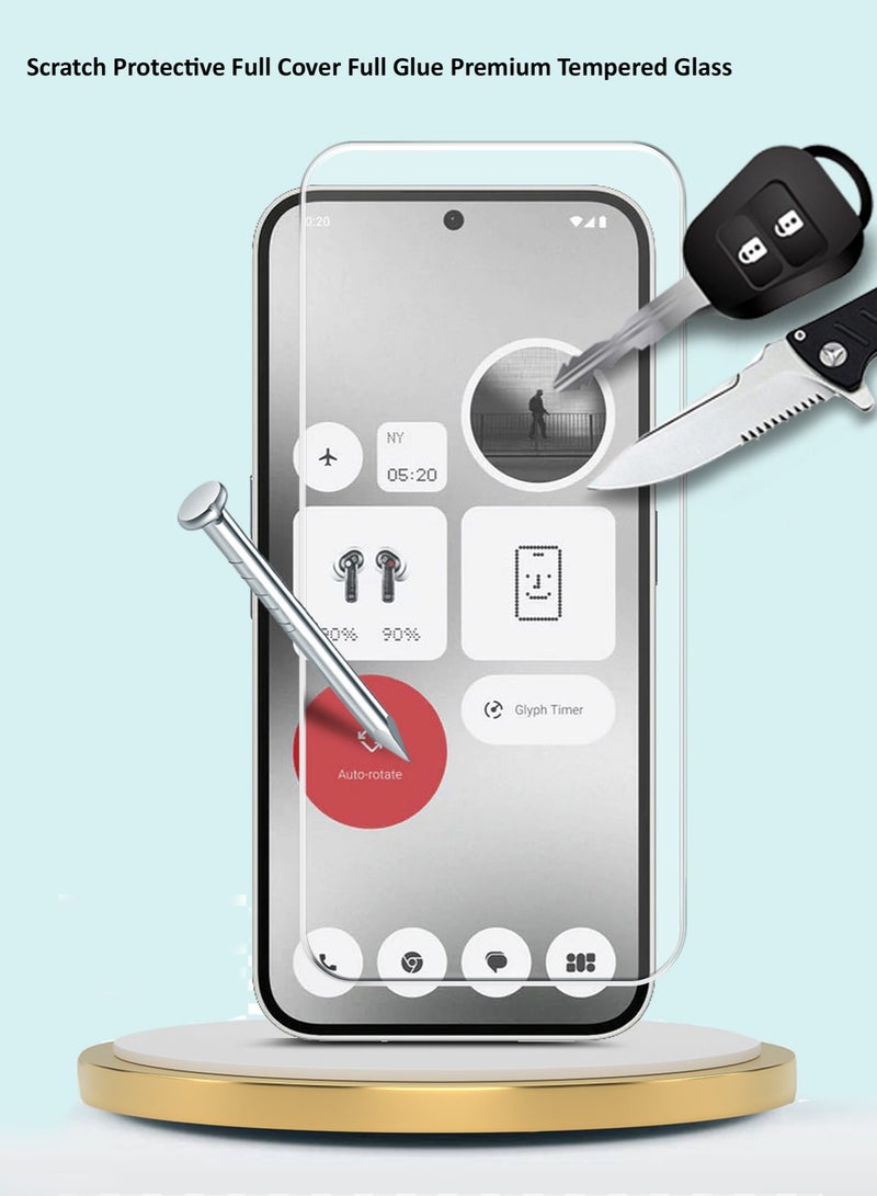 جيماكس Nothing Phone 2a 5G 2024 / Nothing Phone (2a) Plus 5G 2024 Premium Series Curved Edges 9H 2.5D واقي شاشة من الزجاج المقسى - شفاف - Image 3