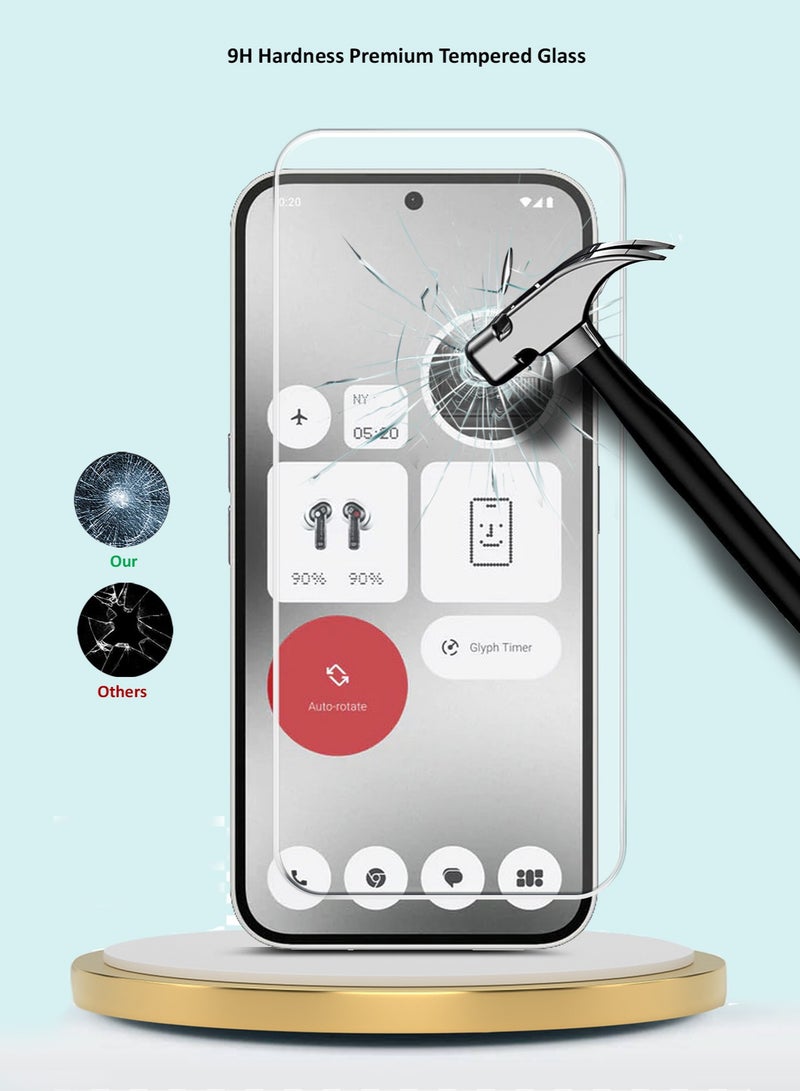 جيماكس Nothing Phone 2a 5G 2024 / Nothing Phone (2a) Plus 5G 2024 Premium Series Curved Edges 9H 2.5D واقي شاشة من الزجاج المقسى - شفاف - Image 4