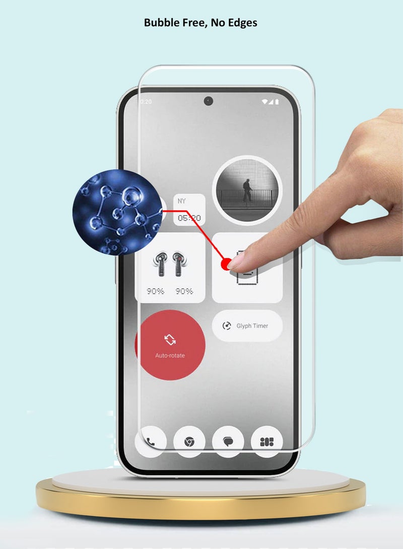 جيماكس Nothing Phone 2a 5G 2024 / Nothing Phone (2a) Plus 5G 2024 Premium Series Curved Edges 9H 2.5D واقي شاشة من الزجاج المقسى - شفاف - Image 5