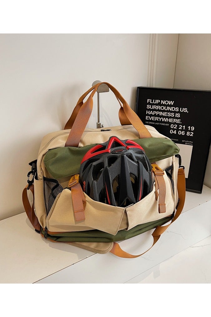 GUOMISS Large-Capacity Shoulder Bag Outdoor Sports Portable Fitness Bag Dry and Wet Separation with Independent Shoe Compartment Suitable for Short-Distance Travel for Men & Women Multi-Occasion Application of Sports Bag - Image 3