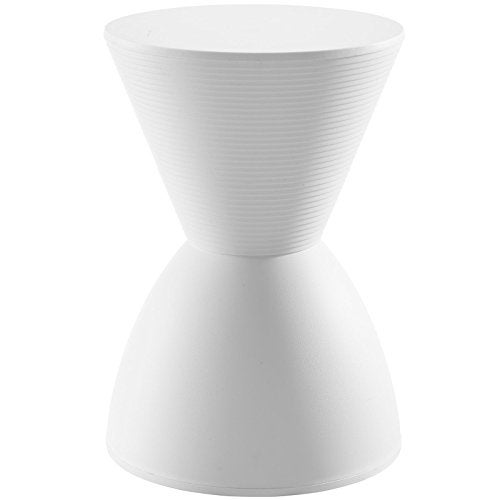 Modway Haste Contemporary Modern Hourglass Accent Stool in White - Image 4