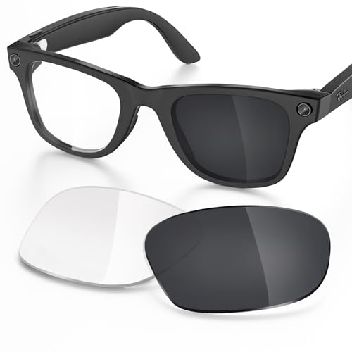Vigamen Replacement Lenses Compatible with Ray-Ban Meta Wayfarer RW4006 50mm Smart Glasses For Women Men,Auto-Tinting UV Protection - Non Polarized-Photochromic - Image 1
