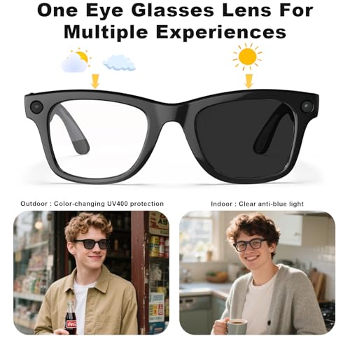 Vigamen Replacement Lenses Compatible with Ray-Ban Meta Wayfarer RW4006 50mm Smart Glasses For Women Men,Auto-Tinting UV Protection - Non Polarized-Photochromic - Image 4