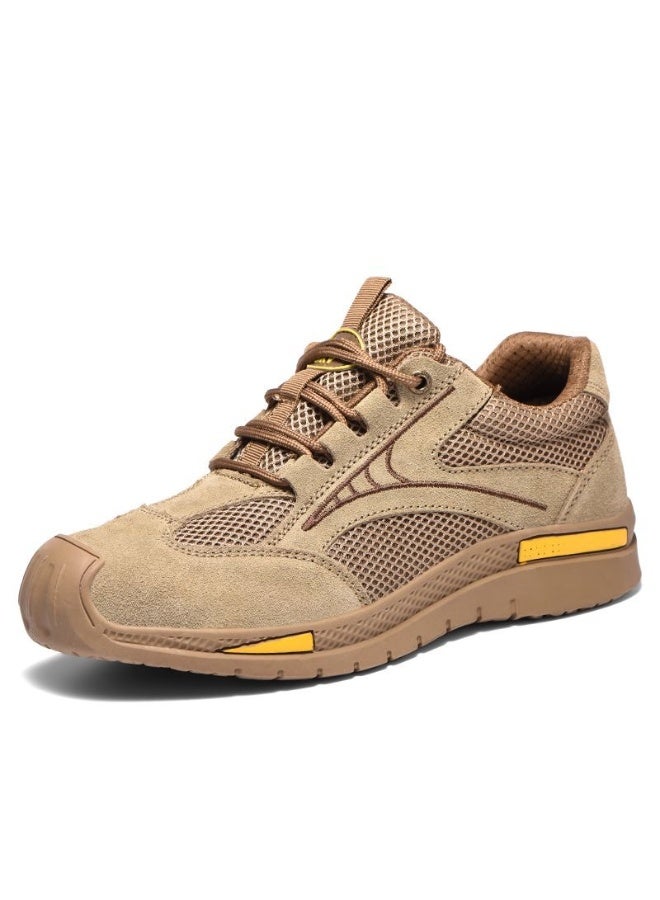 NIBEMINENT Labor Protection Shoes Breathable Odor Proof Steel Toe Capsprevent Smashing Punctures Welders Resistant Dirt Light Safety Shoes - Image 1