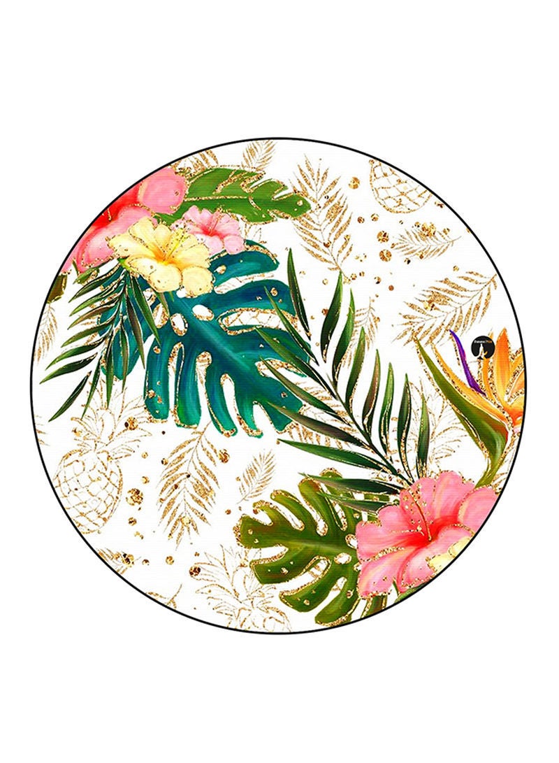 Flowers Printed Mouse Pad Multicolour