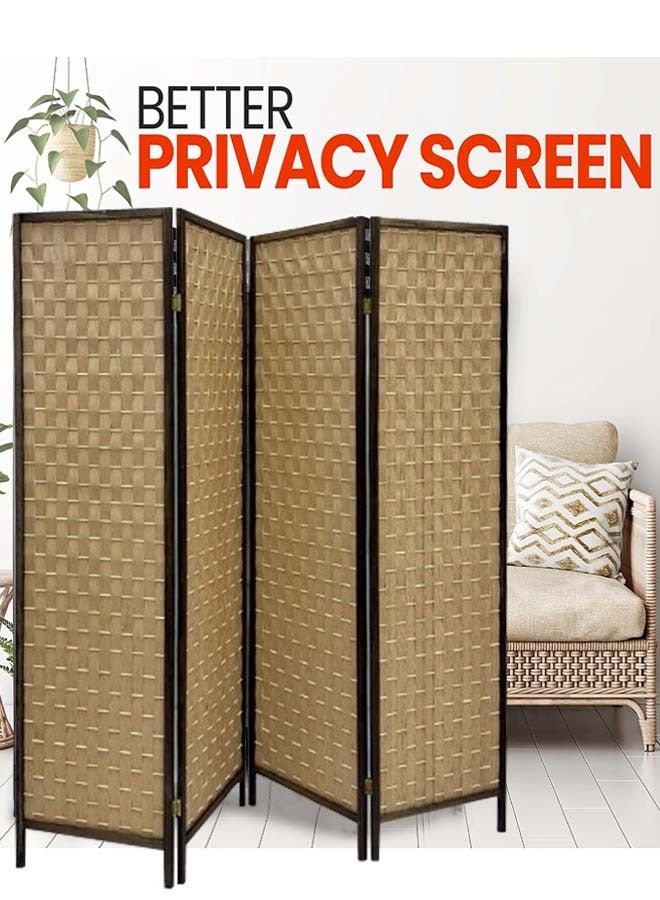 Living Room Divider 4 Panel Room Partition, Foldable Freestanding - Image 3