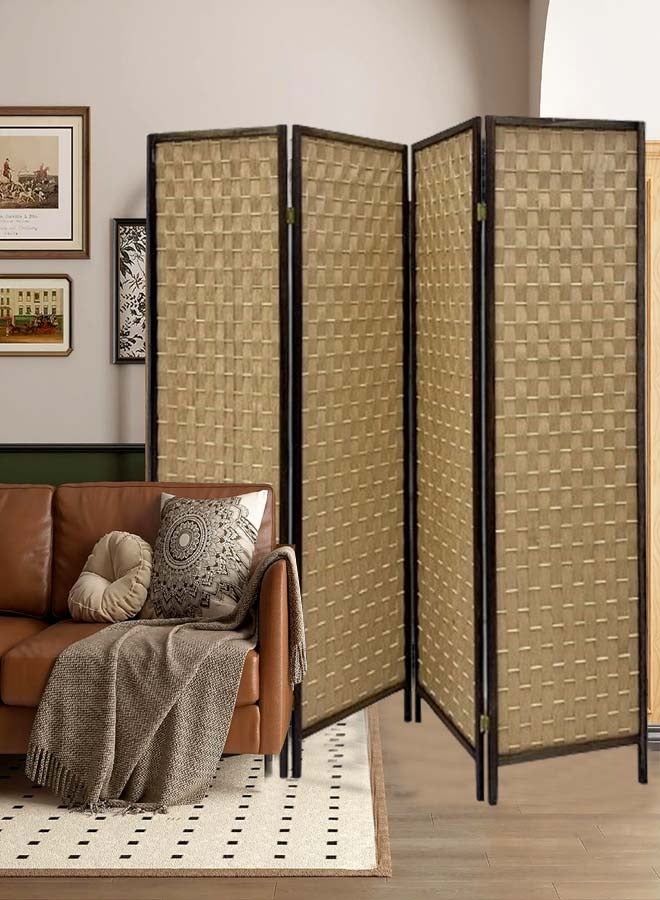 Living Room Divider 4 Panel Room Partition, Foldable Freestanding - Image 5