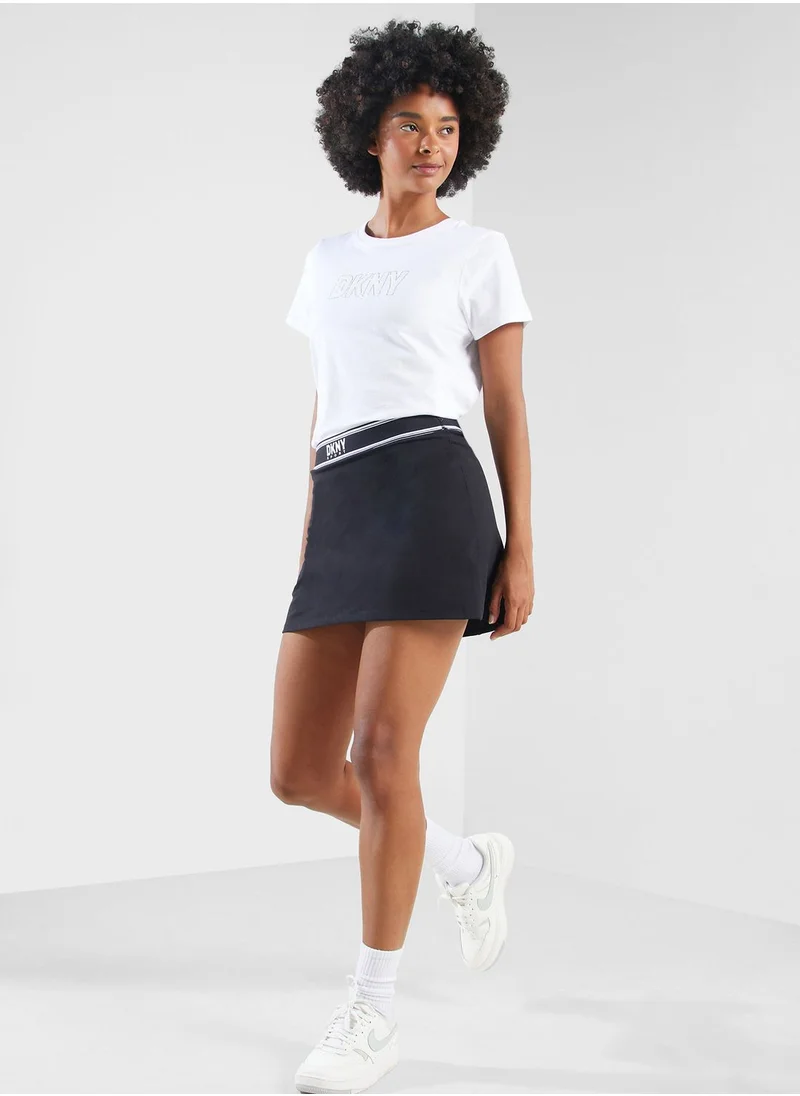 DKNY High Waist Logo Shorts