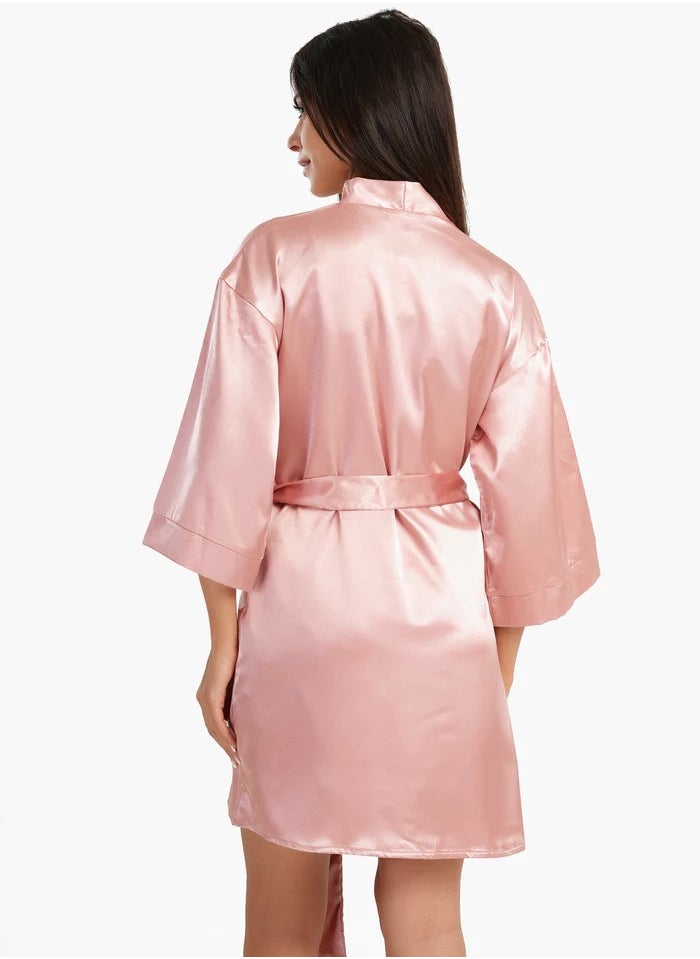 Carina Short Satin Robe  - Image 1
