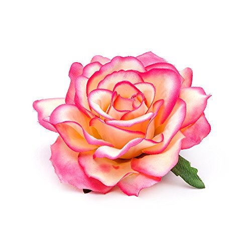 DreamLily Rose Flower Hair Clip Flamenco Dancer Pin up Flower Brooch BC10 (1#) - Image 1