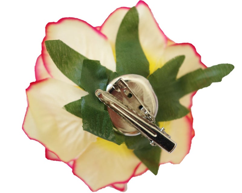 DreamLily Rose Flower Hair Clip Flamenco Dancer Pin up Flower Brooch BC10 (1#) - Image 2
