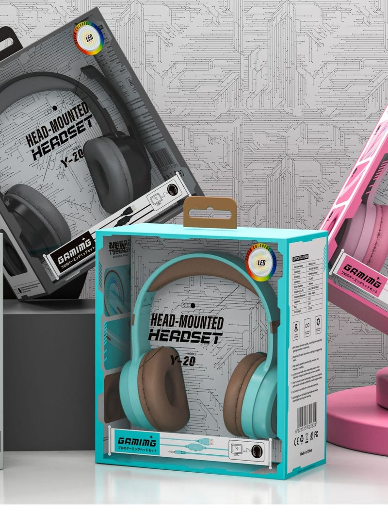 GULFLINK Head-mounted Headphones for Kids Teens Adults Green Green - Image 3