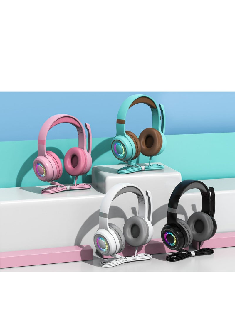 GULFLINK Head-mounted Headphones for Kids Teens Adults Green Green - Image 2