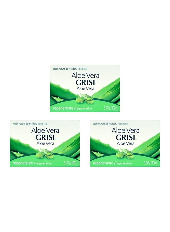 Grisi Aloe Vera Hydrating Soap Bar 3.5 Oz (Pack of 3) - Image 1