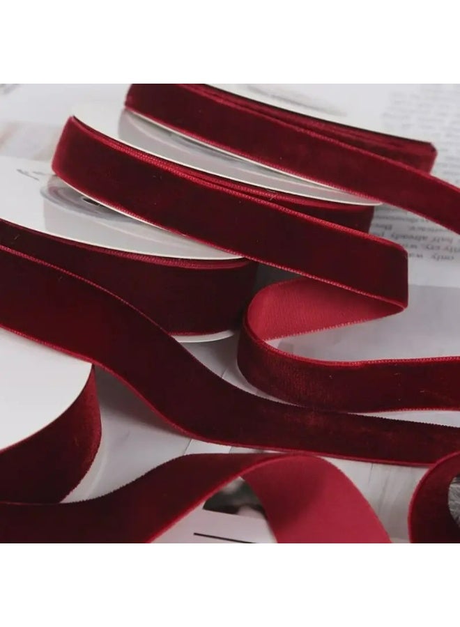 Kandid Christmas Velvet Gift Ribbon,  Party Craft ,Velvet Decoration Ribbon (5.0 cm) - Image 4