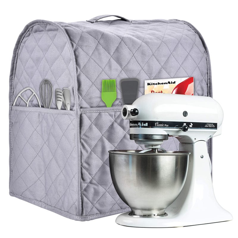 Stand Mixer Cover compatible with Kitchenaid Mixer Fits All Tilt Head  Bowl Lift ModelsPure CottotFine Soft Not Easy to Fade Not Easy To Pilling Grey Fits for 45Quart and All 5Quart