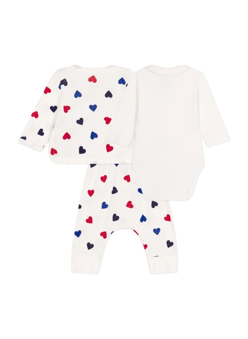 Petit Bateau Babies' cotton three-piece outfit
