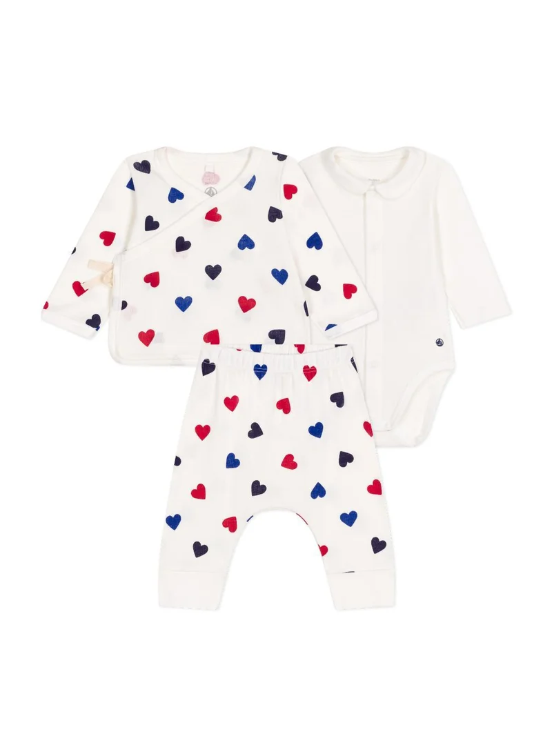 بيتي باتو Babies' cotton three-piece outfit