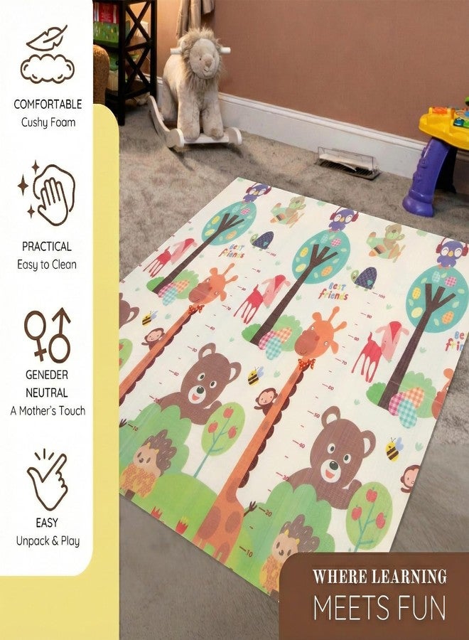 Liltoes Reversible Baby PlayMat, Extra Large babies Folding Mat, Waterproof and Portable Kids Floor Mat for Learning & Crawling, Foldable Soft Foam Mat for Kids Girafe Printed (Size- 6.5x5 ft) - Image 4