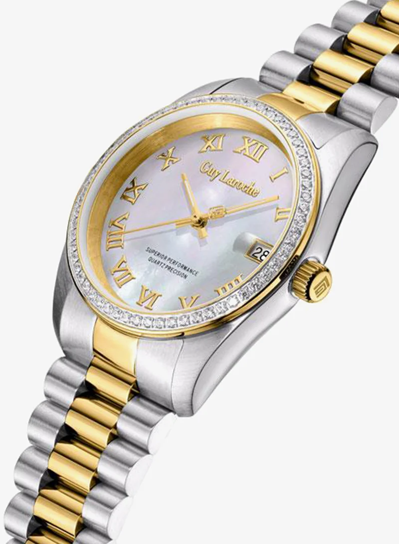 Guy Laroche Rosalie Stainless Steel Bracelet Analog Watch for Women, 31mm