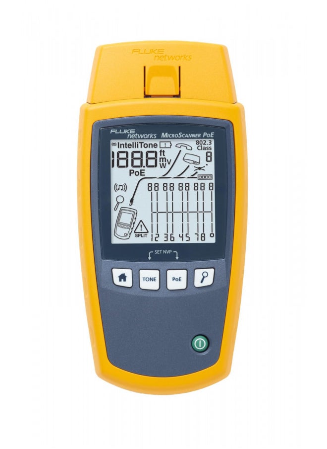 Fluke Networks - 5018508 MS-POE MicroScanner Copper Cable Verifier and PoE tester for RJ-45 Category 5-6A Ethernet Cables, Identifies Supplied Class 0-8 Power from Ethernet PSE Devices - pzsku/ZA4E5ACFF0C9B9AEB52FFZ/45/_/1731077786/73a7163e-d859-4950-9bf1-578b02526c32