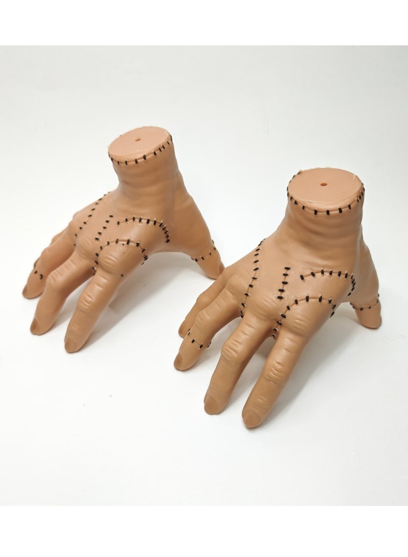 يد لاتكس "ثينغ" من وينزداي آدامز – يد مقطوعة مرعبة كديكور للهالوين وملحق للكوسبلاي، قطعة واحدة - Image 2