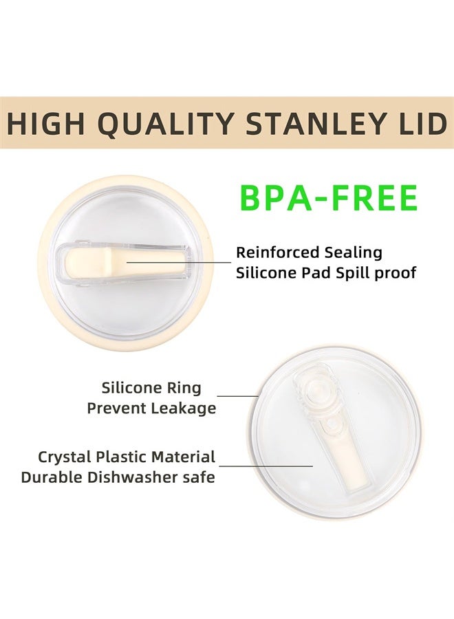 هومستر 2 حزمة 40 أوقية بلبر فليب استبدال غطاء القش لكأس ستانلي ، غطاء كأس قابل لإعادة الاستخدام ، مقاوم للرش ، غطاء دليل ، أبيض - Image 2