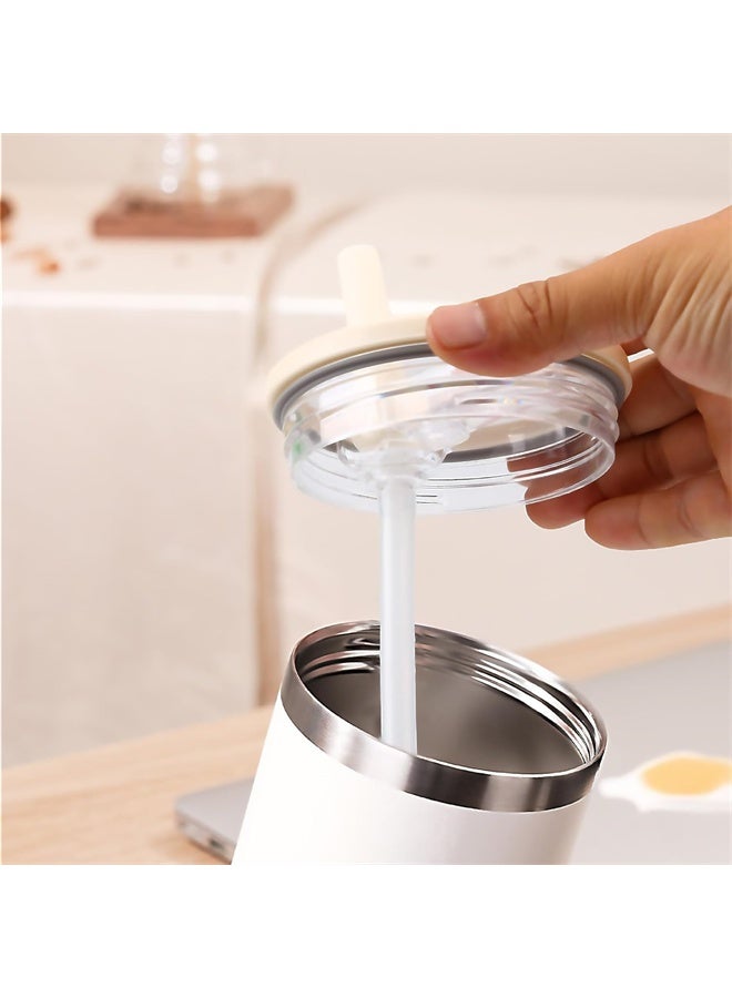 هومستر 2 حزمة 40 أوقية بلبر فليب استبدال غطاء القش لكأس ستانلي ، غطاء كأس قابل لإعادة الاستخدام ، مقاوم للرش ، غطاء دليل ، أبيض - Image 5