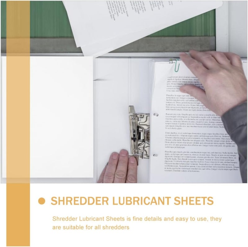Shredder Sheets 10pcs Anti-Rust Lubricating Oil Paper for Paper Shredders Office Use Gear Oil Sheets - Image 3