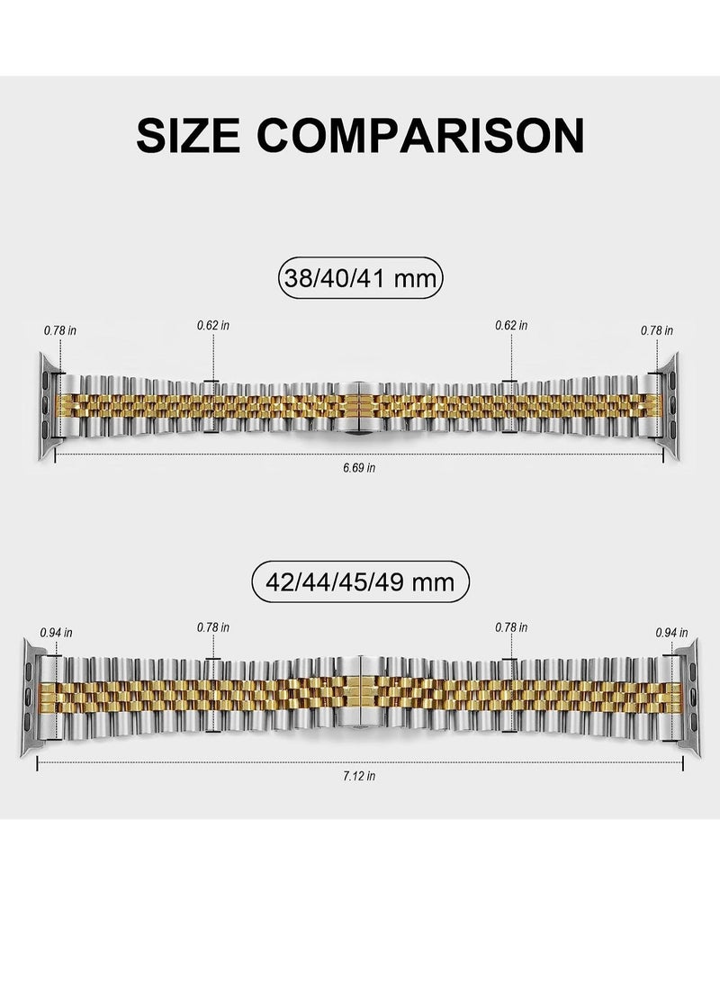 ELTRAZONE Compatible with Apple Watch Band Series 5 44mm 42mm, Stainless Steel Watch Band with Butterfly Folding Clasp for iWatch Band Series 5/4/3/2/1 - Image 3