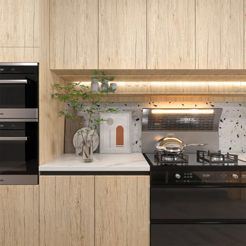 Lativo Wood Contact Paper Light Wood Grain Peel and Stick Wallpaper for Funiture Contact Paper for Cabinets Drawers Countertop Table Self Adhesive Wallpaper Bathroom Kitchen Waterproof 78.7inL15.7inW - Image 4