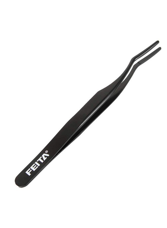 FEITA False Eyelash Applicator - FEITA Professional Curved Eyelashes Extension Tweezer for Easy Lashes Application and Removal - Black - 1Pc - Image 1