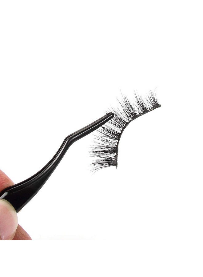 FEITA False Eyelash Applicator - FEITA Professional Curved Eyelashes Extension Tweezer for Easy Lashes Application and Removal - Black - 1Pc - Image 3