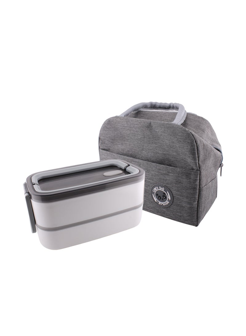 CRAVISTA Stainless Steel Bento Lunch Box for Office – 2 Tier Insulated Lunch Box (1400ml) with Lunch Bag, Spoon & Fork | Leakproof, BPA-Free & Dishwasher Safe Tiffin for Adults & Kids - Image 2