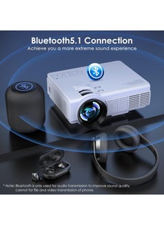 LAESO Projector with WiFi and Bluetooth, 5G WiFi Native 1080P 10000L 4K Supported, Portable Movie Outdoor Projector for Home Theater, Compatible with HDMI/USB/PC/TV Box/VGA/USB/Laptop, iOS and Android Phone  - Image 4