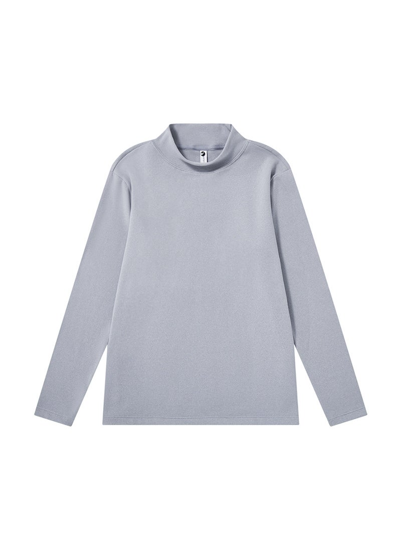 Generic - Mens Autumn Thick Turtleneck Base Layer Tee Moon rock Gray - Image 1