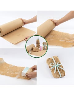 Taimi Eco Friendly Packaging Honeycomb Packing Paper for Moving Dishes Breakables Bubble Cushion Wrap Roll Bulk Gift Wrapping Shipping Supplies Box Void Filler Fragile Items - Size: 30cmX100m  - Image 3