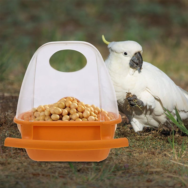 2pcs Hanging Plastic Parrot Cage Food Feeder and Water Bowl Set for Cockatiels - Image 5