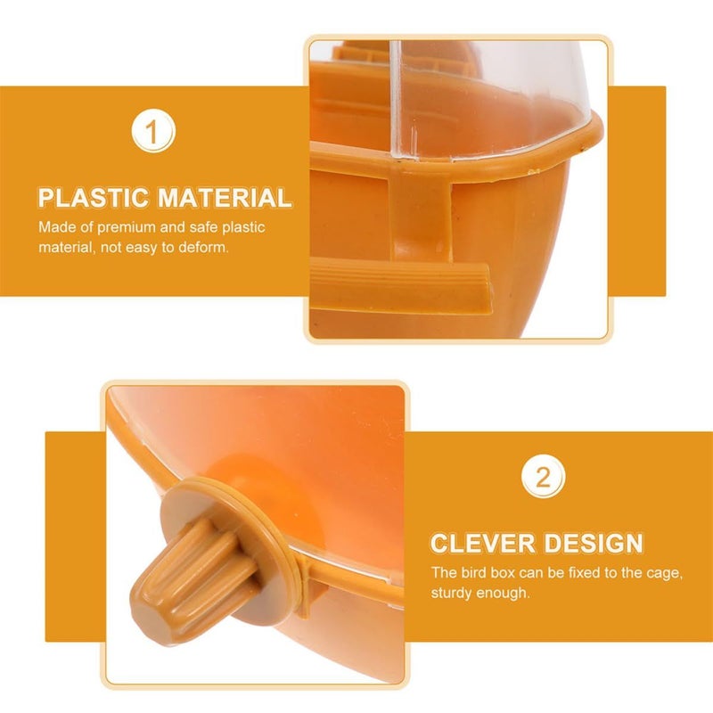 2pcs Hanging Plastic Parrot Cage Food Feeder and Water Bowl Set for Cockatiels - Image 4