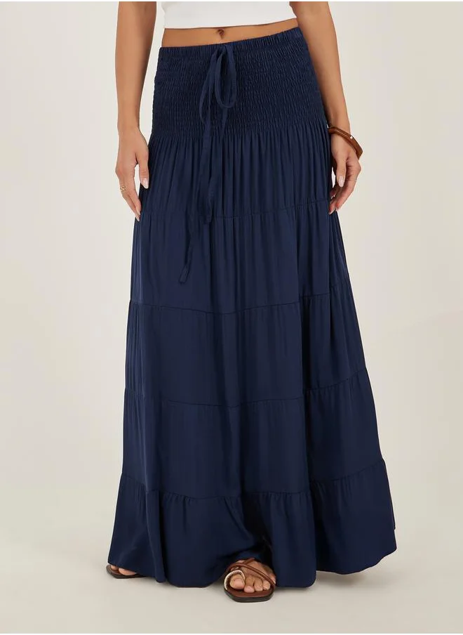 ستايلي Smocked Tiered A-Line Maxi Dress
