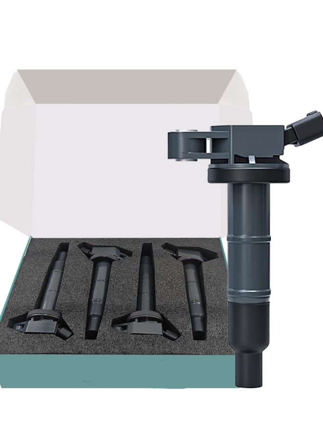 Generic 4 Pieces Ignition Coil for 2002 2003 2004 2005 2006 2007 2008 2009 2.4L Toyota Camry Matrix RAV4 Solara Highlander Scion TC xB Lexus HS250h 2.4 Coil Pack 90919-02244  - Image 1