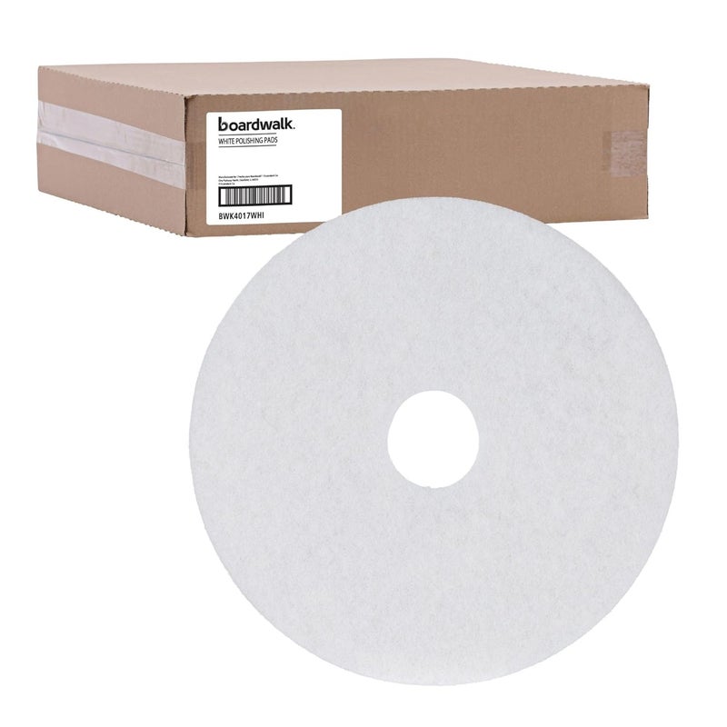 boardwalk وسادات تلميع الأرضيات بقطر 17 بوصة بيضاء 5 كرتون - Image 5