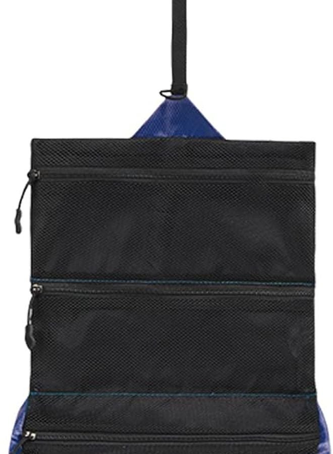 Navy Blue Portable Foldable Wash Pouch Quick Dry Travel Storage For Hygiene Products - Image 1