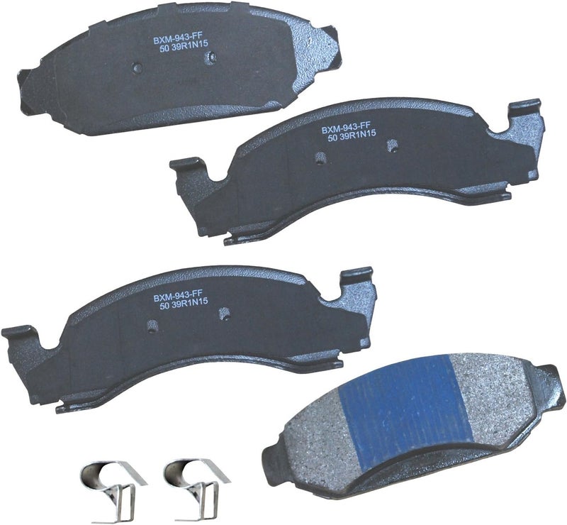 Bendix Premium SBM50 Brake Pads for Ford Bronco,Country Sedan,Squire,Custom,500,E-100 Econoline,Club Wagon,E-150,Elite,F-100,F-150,F-250,Galaxie 500,Gran Torino,II,Ranchero,Ranch Wagon,Thunderbird - Image 1