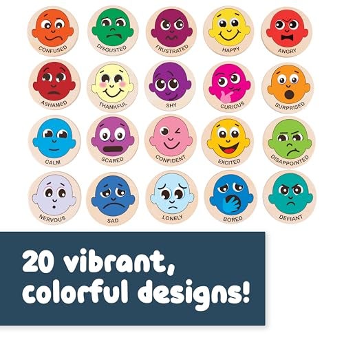 SPARK & WOW Wooden Magnets | Emotions | Magnets for Kids Ages 2+ | Open-Ended Play | Social Emotional Learning Activity - Image 3