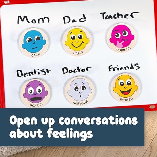 SPARK & WOW Wooden Magnets | Emotions | Magnets for Kids Ages 2+ | Open-Ended Play | Social Emotional Learning Activity - Image 4