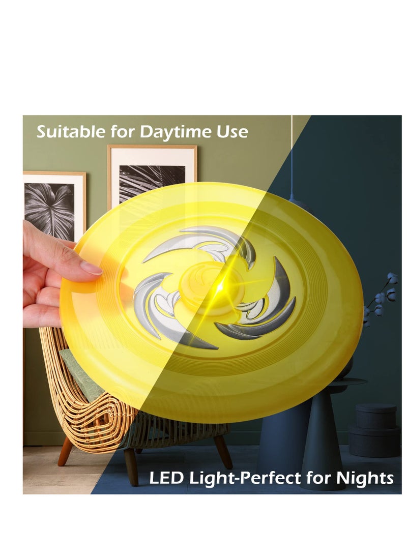 SYOSI Flying Catch Disc, Bright Lighted LED Disc Golf, Easy to Throw Glow in The Dark Games for Adults Teenagers Backyard, Tailgating, Birthday, Lawn, Outdoor, Beach & Camping Games Gift (8 Pcs) - Image 4