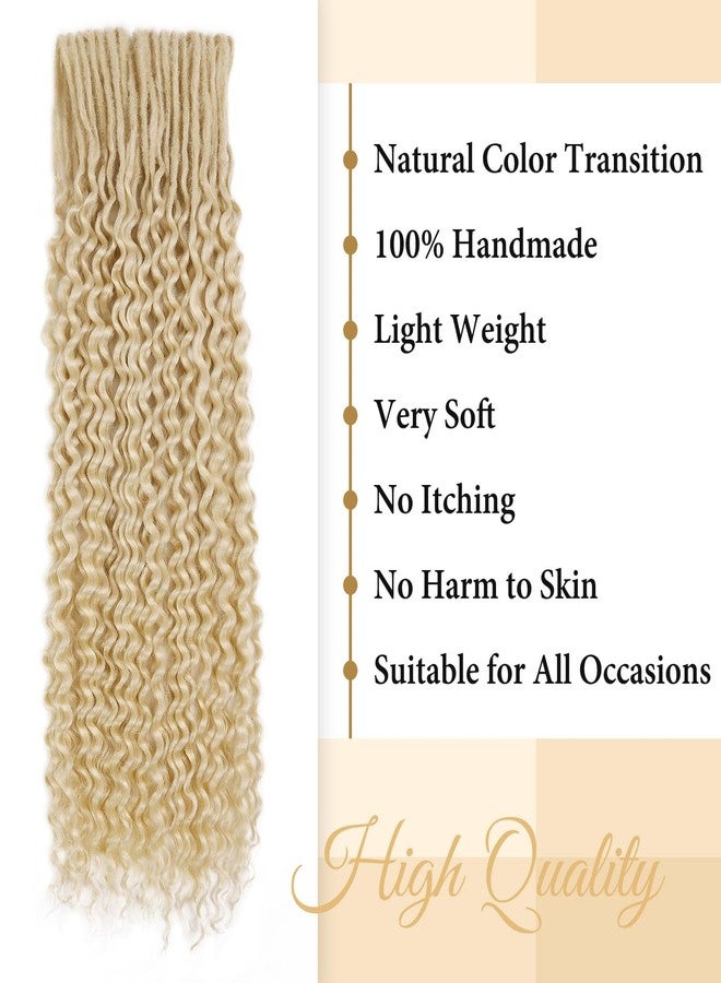 ليدي ميراندا وصلات شعر دريدلوك صناعية مزدوجة الأطراف من ليدي ميراندا، طول 24 بوصة، 10 خصلات رفيعة 0.6 سم، وصلات شعر دريدلوك ناعمة شقراء مموجة للنساء (613، 24 بوصة) - Image 4