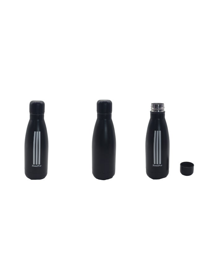 Toretto Stainless Water Bottle, Back To School-Black - Image 3